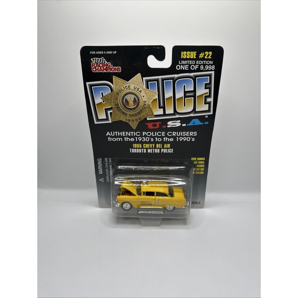 1955 Chevy Bel Air Toronto Metro Police Vintage Racing Champions 1:64 Diecast